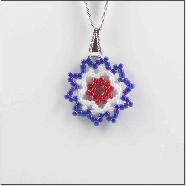 Red, White and Blue Lace Pendant