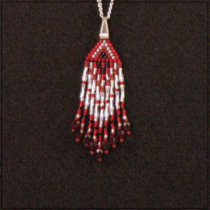 Red - Silver Pendant