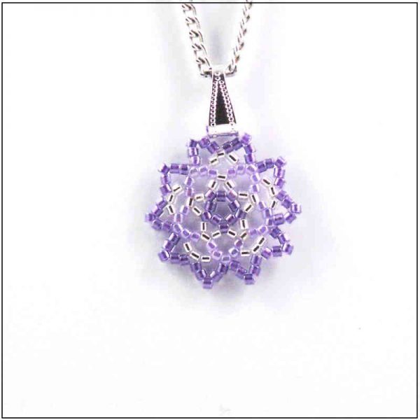 Purple - Silver Lace #01 Pendant