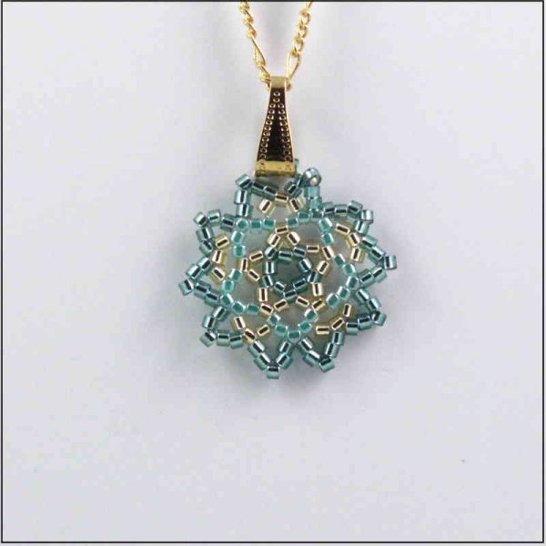 Green - Gold Lace Pendant