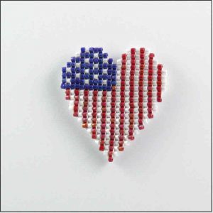 USA Heart Pin