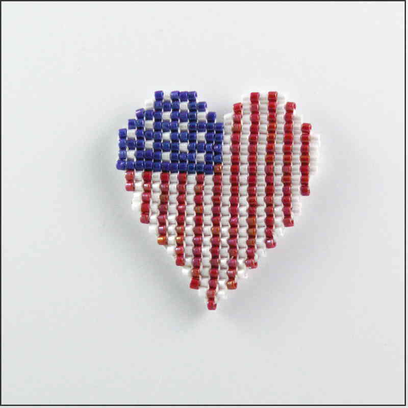 USA Heart Pin