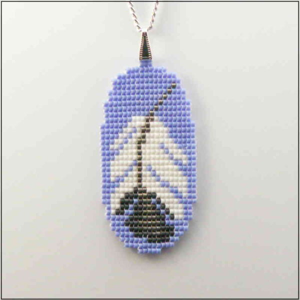 Light Blue with Feather Pendant